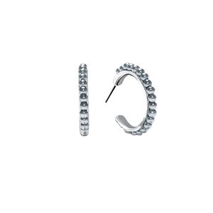 NEW!  Pearly Grey Hoop Earrings